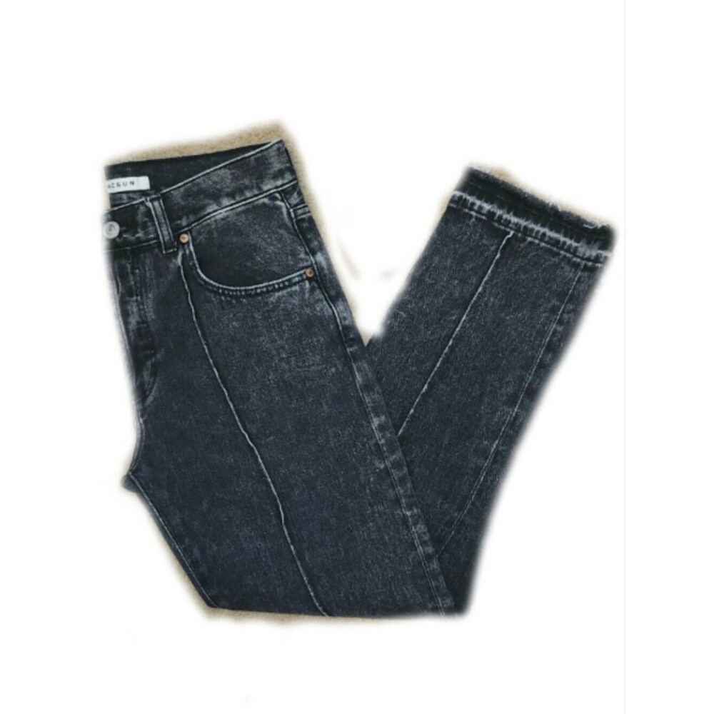 Pacsun Black Wash Vintage Loose Crop 100% Cotton, Front Seams, 29